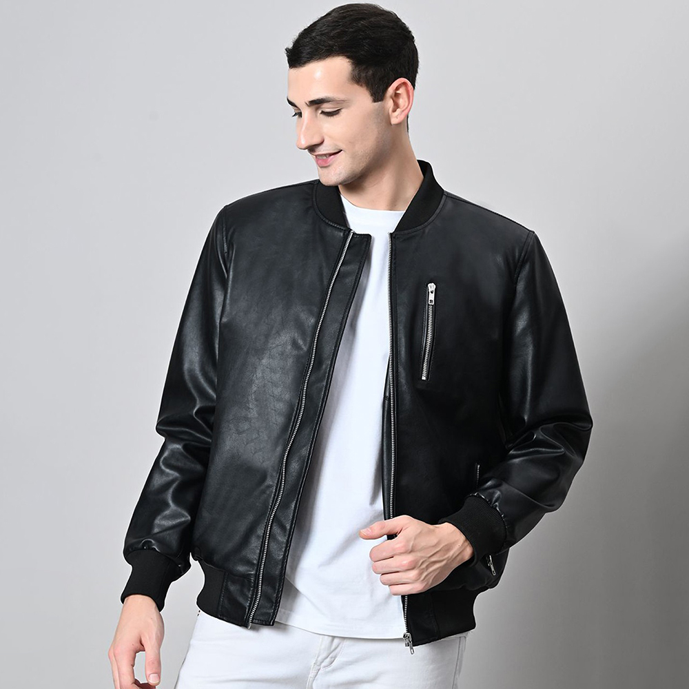 Black Men leather Jacket