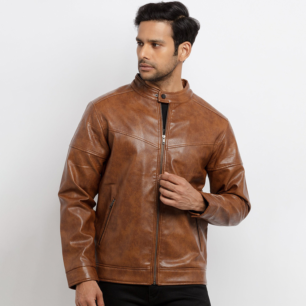 Zoom Men leather Jacket